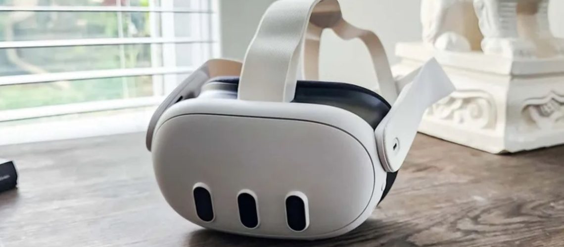 Meta Quest 3 headset on table