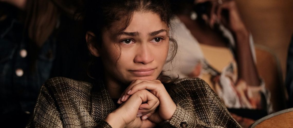 Rue (Zendaya) as seen in "Euphoria" season 2