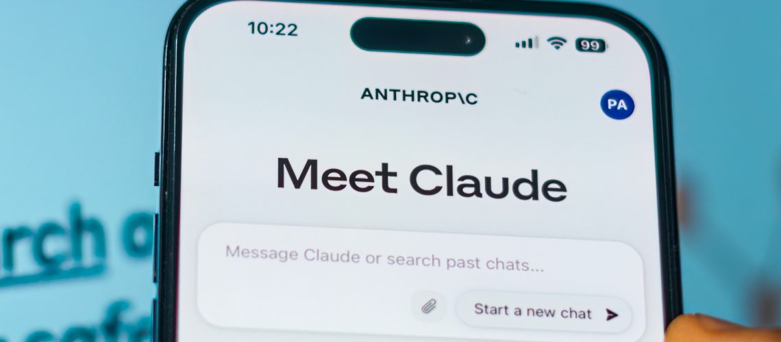 Claude AI on smartphone