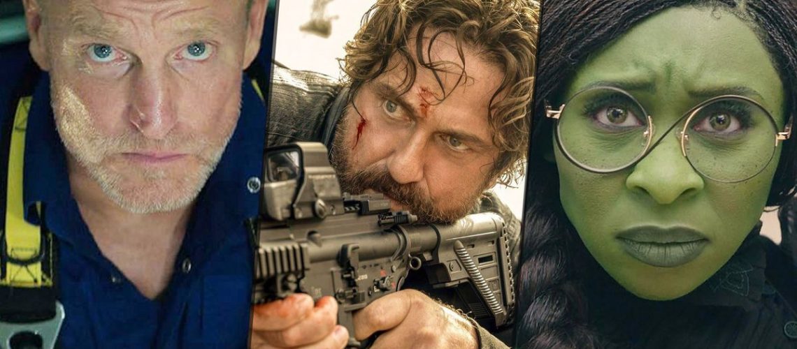 A composite image of photos from the movies Last Breath, Den of Thieves 2: Pantera and Wicked