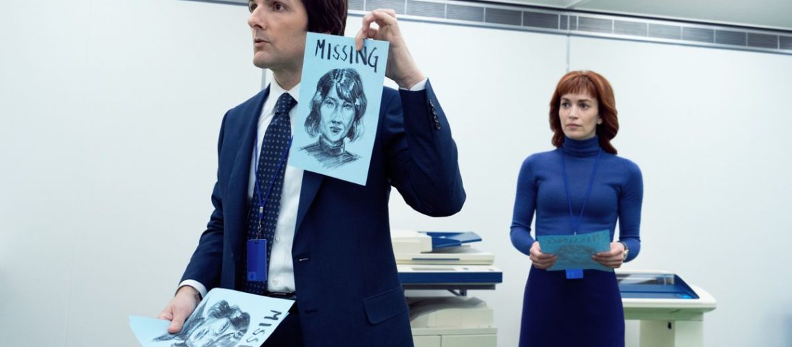Adam Scott and Britt Lower in "Severance."