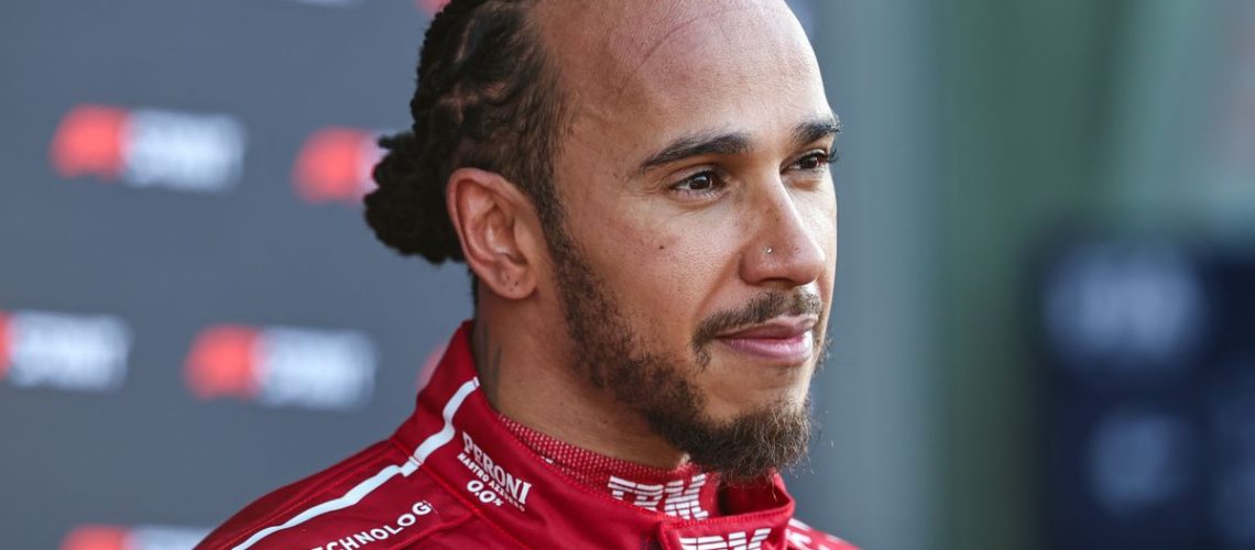 Lewis Hamilton of Great Britain and Scuderia Ferrari looks on during Sprint Qualifying ahead of the F1 Grand Prix of China at Shanghai International Circuit in Shanghai, China, on March 21, 2025. (Photo by Song Haiyuan/Paddocker/NurPhoto via Getty Images)