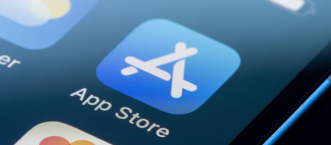 The App Store app icon on an iPhone