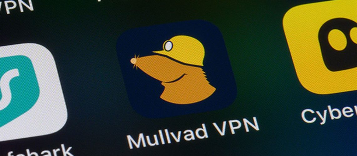 Mullvad VPN app on iPhone screen