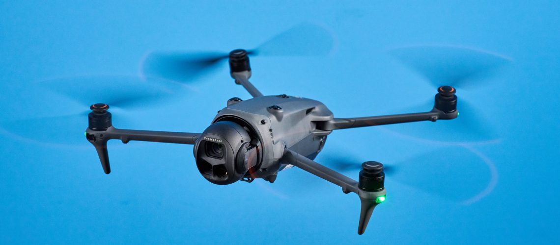 A dark grey DJI Mavic 4 Pro drone