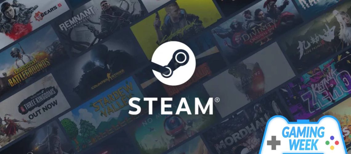 Steam app home page with gaming week badge
