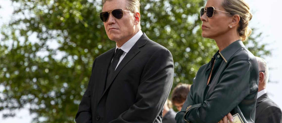 (L-R) Holt McCallany as Harlan Buckley, Maria Bello as Belle Buckley in "The Waterfront"