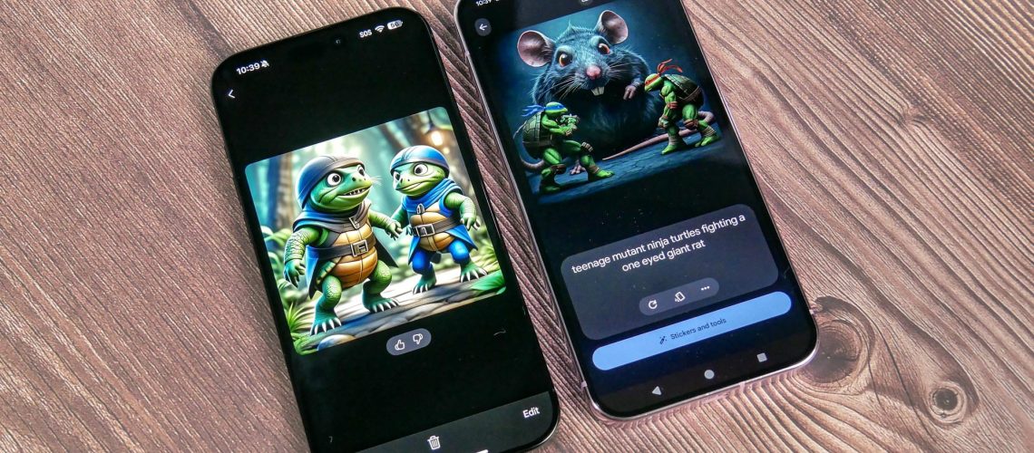 Apple Image Playground vs Google Pixel Studio.