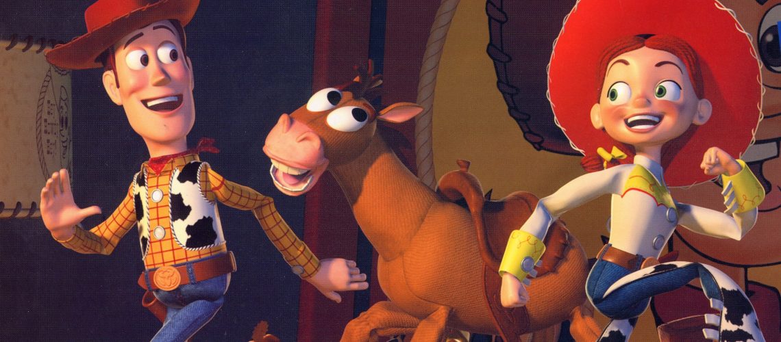 Woody, Bullseye and Jessie in Toy Story 2