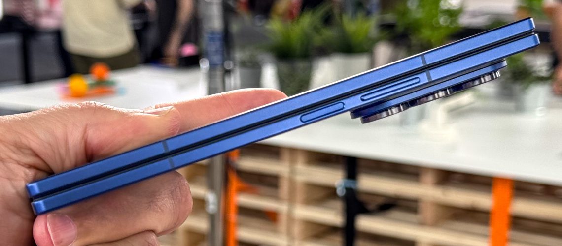 Galaxy Z Fold 7 shown during Samsung hands on event