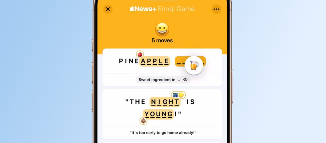 Apple News+ emoji game