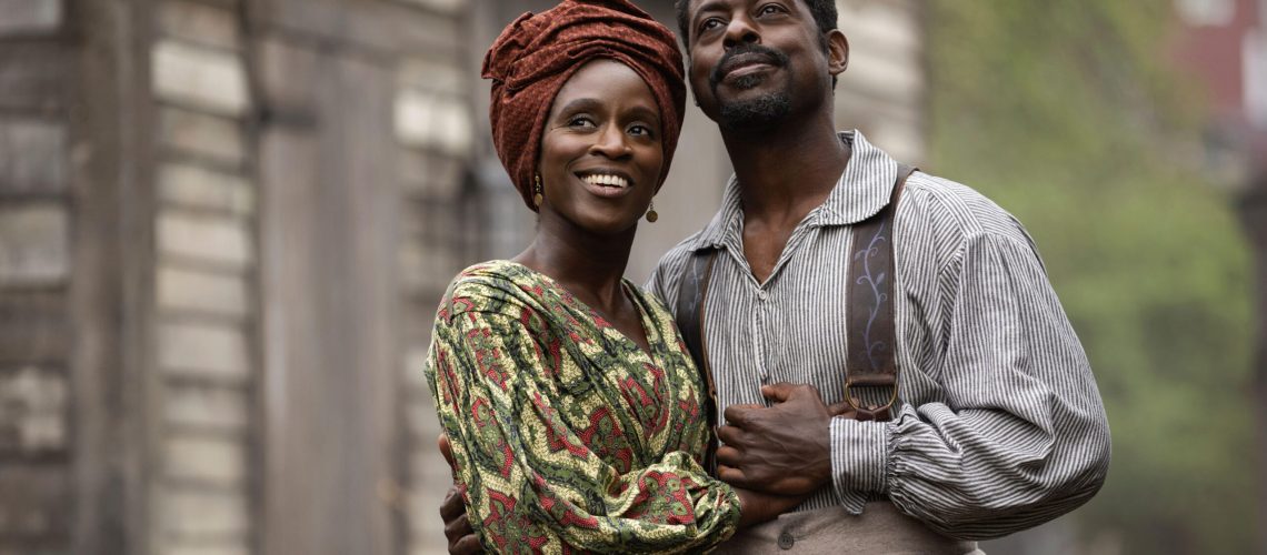 L-R: Sharon Duncan-Brewster and Sterling K Brown in a scene from Hulu's "Washington Black"
