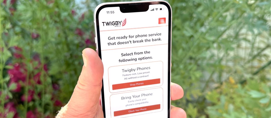 Twigby Mobile app on an iPhone 14