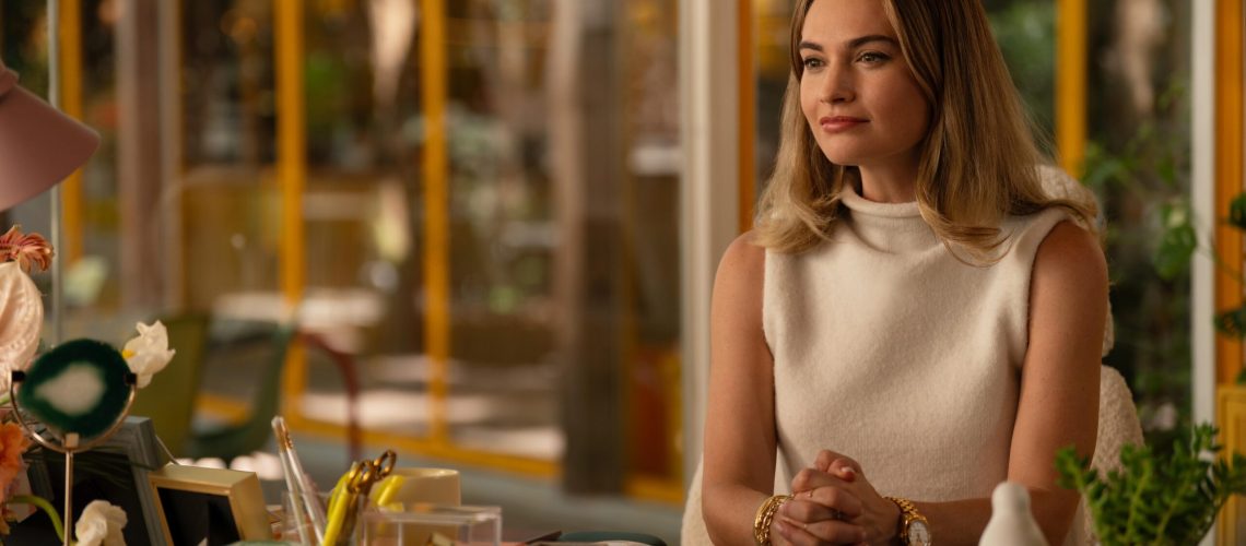 Whitney Wolfe Herd (Lily James) in a scene from "Swiped"