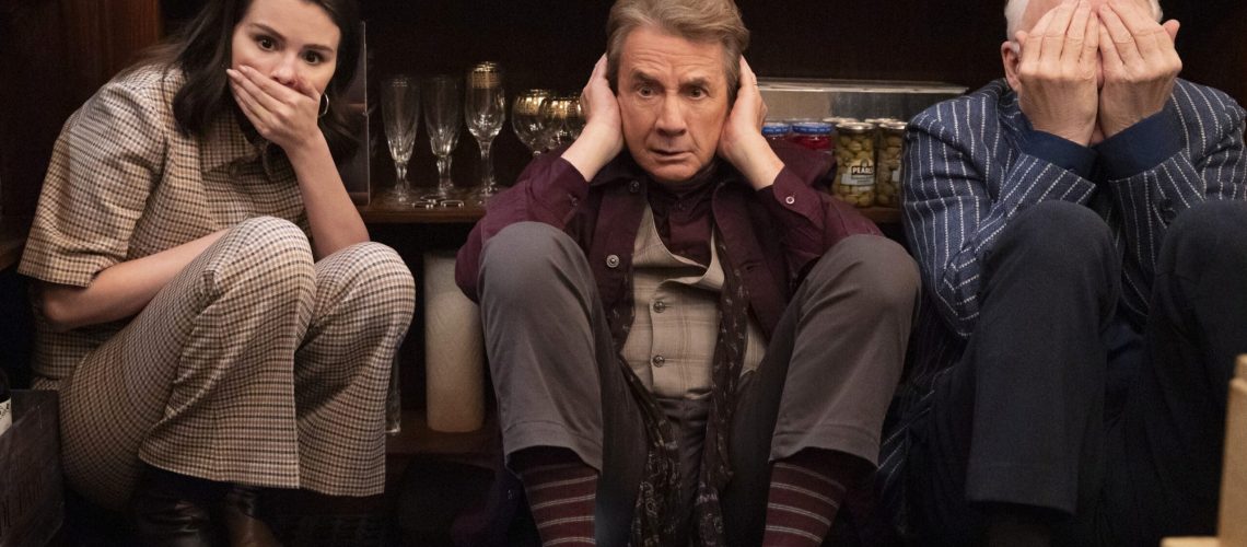 (L-R): Selena Gomez, Martin Short and Steve Martin in a first-look photo for "Only Murders in the Building" season 5.