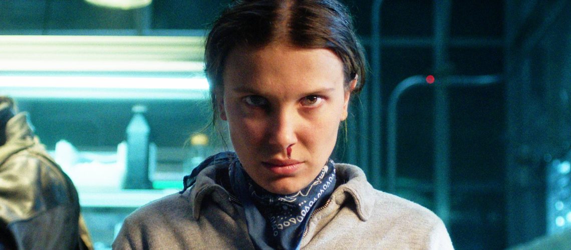David Harbour as Jim Hopper and Millie Bobby Brown as Eleven in "Stranger Things" season 5 on Netflix