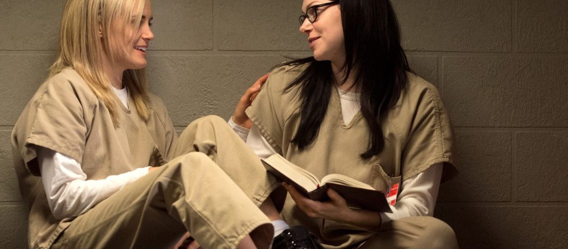 Taylor Schilling and Laura Prepon in Orange is the New Black