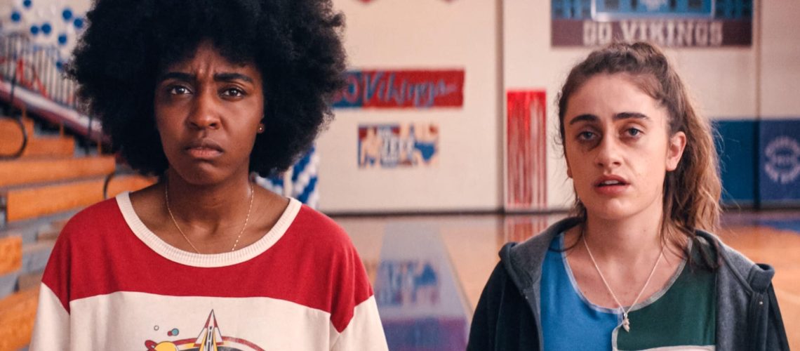 L-R: Josie (Ayo Edebiri) and PJ (Rachel Sennott) in "Bottoms"