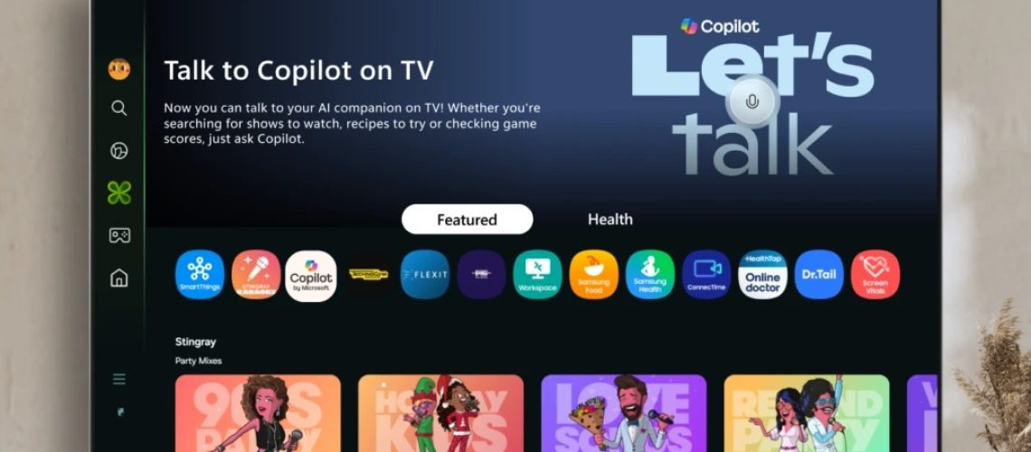 Microsoft Copilot AI assistant on a Samsung TV