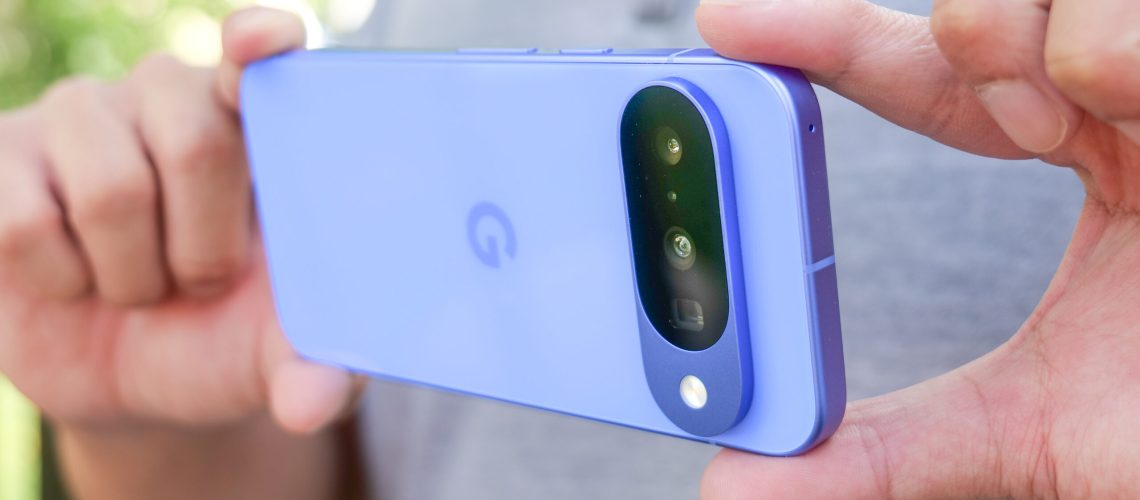 Google Pixel 10 in the hand.
