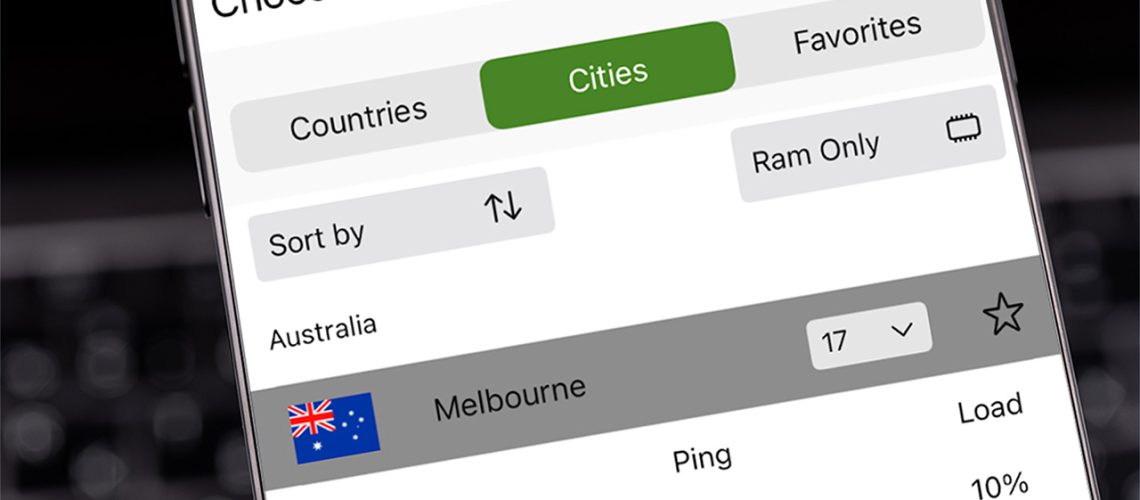 IPVanish Melbourne RAM-only server