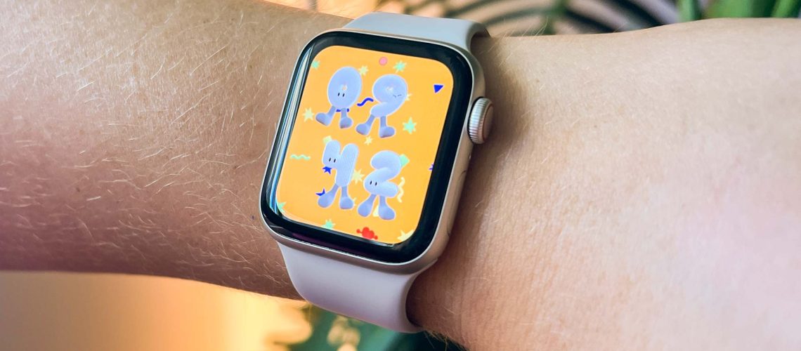 Apple Watch SE (2022) shown on wrist