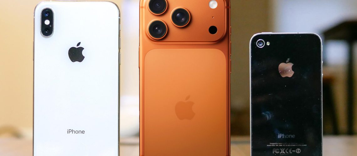 iPhone 17 Pro Max in between iPhone X and iPhone 4