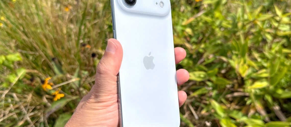 iPhone Air shown in hand