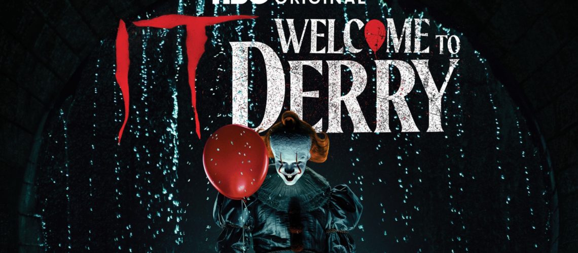 Bill Skarsgård as Pennywise seen in a promo image for HBO Max's prequel series "IT: Welcome to Derry"