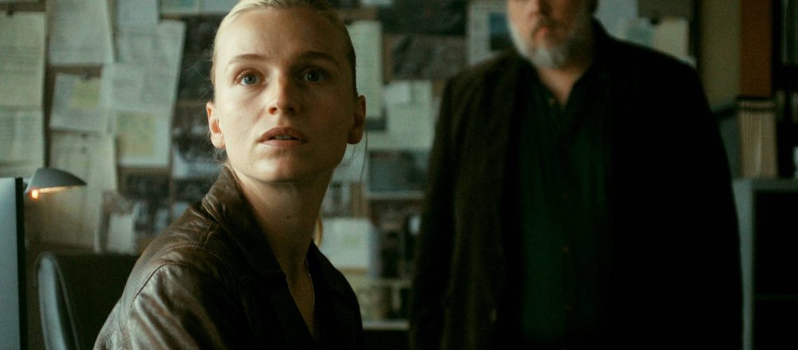 Clara Dessau and Nicolas Bro in "The Asset" on Netflix