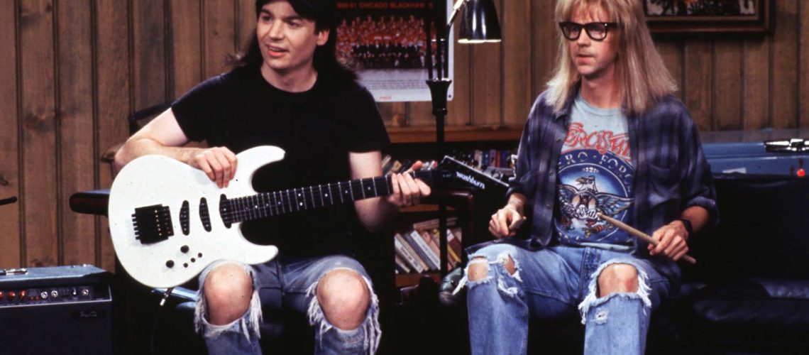 A scene from Wayne's World starring Mike Myers and Dana Carvey
