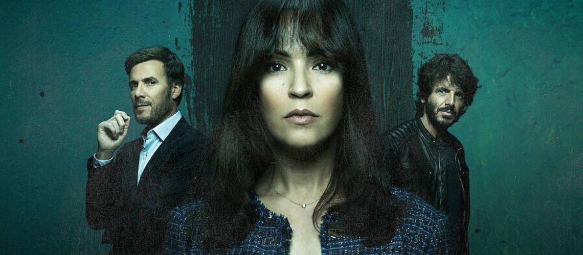 Daniel Grao, Verónica Sánchez, and Jaime Zatarain in poster for "Angela" on Netflix