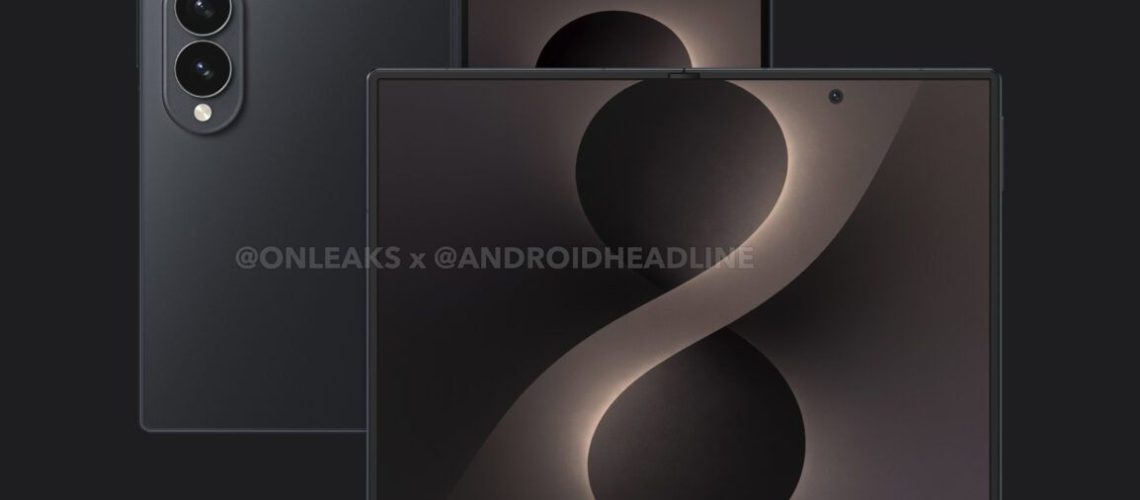 Leaked renders of the Samsung Galaxy Z Fold 8 Wide