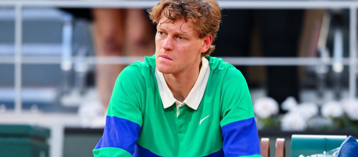 Jannik Sinner looks dejected after his defeat to Carlos Alcaraz in the 2025 French Open final