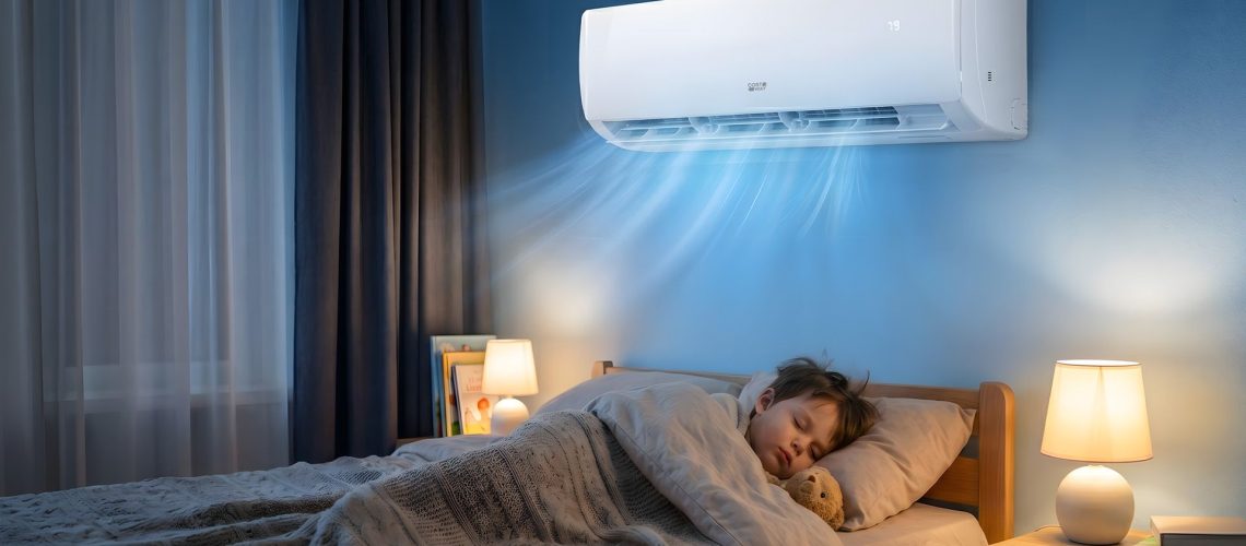 Costway mini split AC promotional image