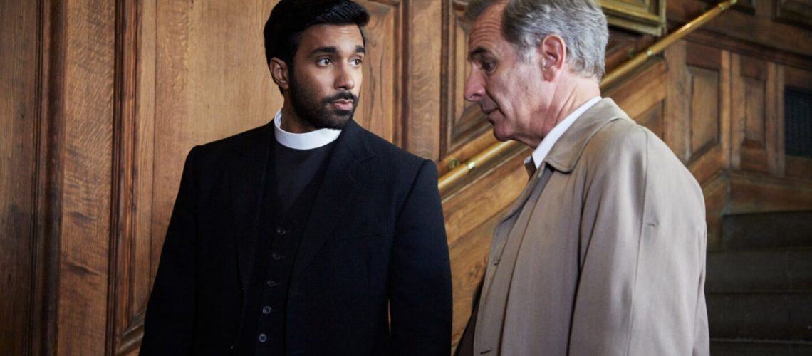 Rishi Nair and Robson Green in "Grantchester"