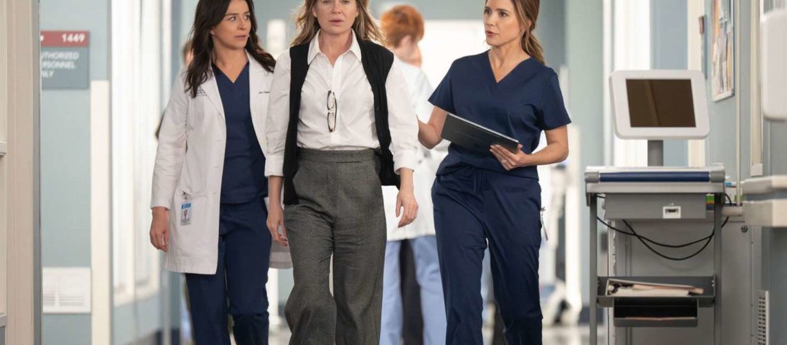 Ellen Pompeo in a still from "Grey's Anatomy" season 22