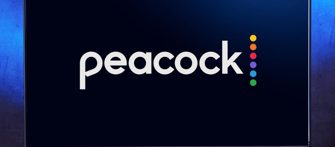 Peacock logo on a TV