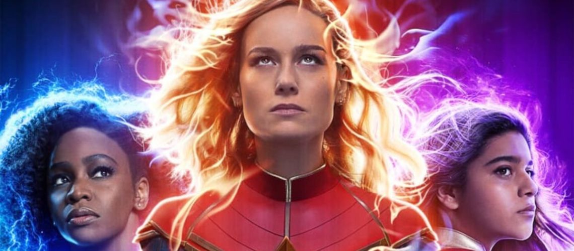 Teyonah Parris, Brie Larson and Iman Vellani in The Marvels