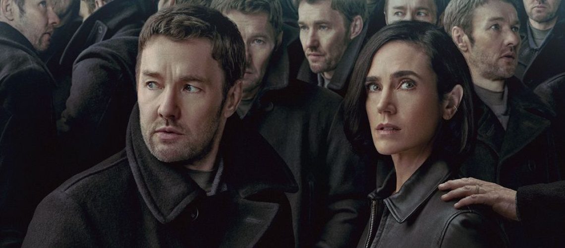 Joel Edgerton and Jennifer Connelly as Jason and Daniela Dessen in a promotional poster for Dark Matter