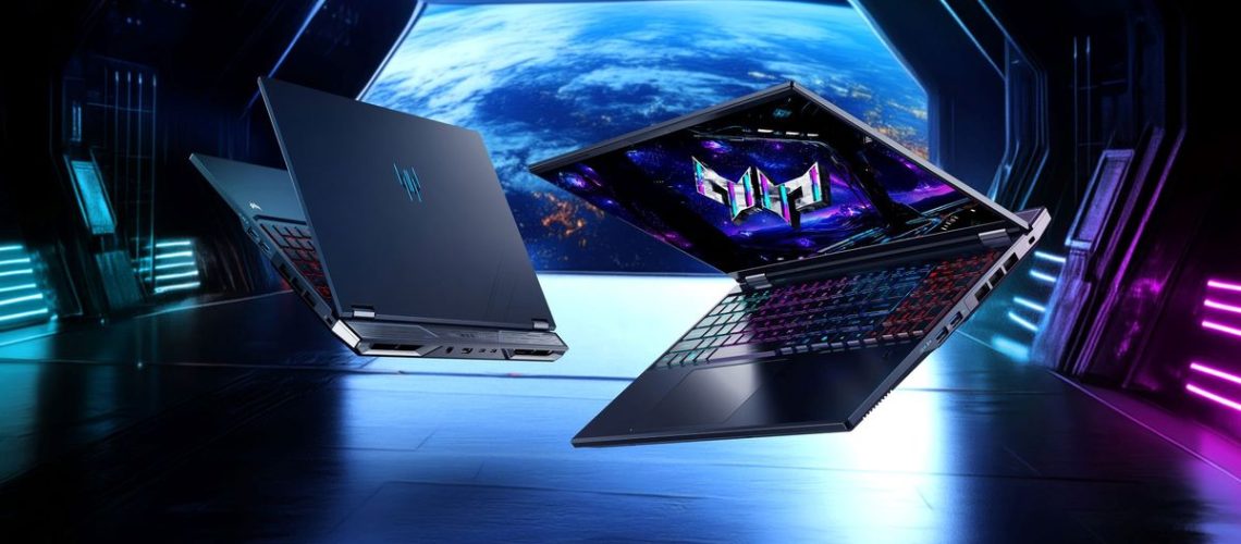 Press images of the Acer Predator Helio Neo AI laptops in 16 and 18-inch varieties