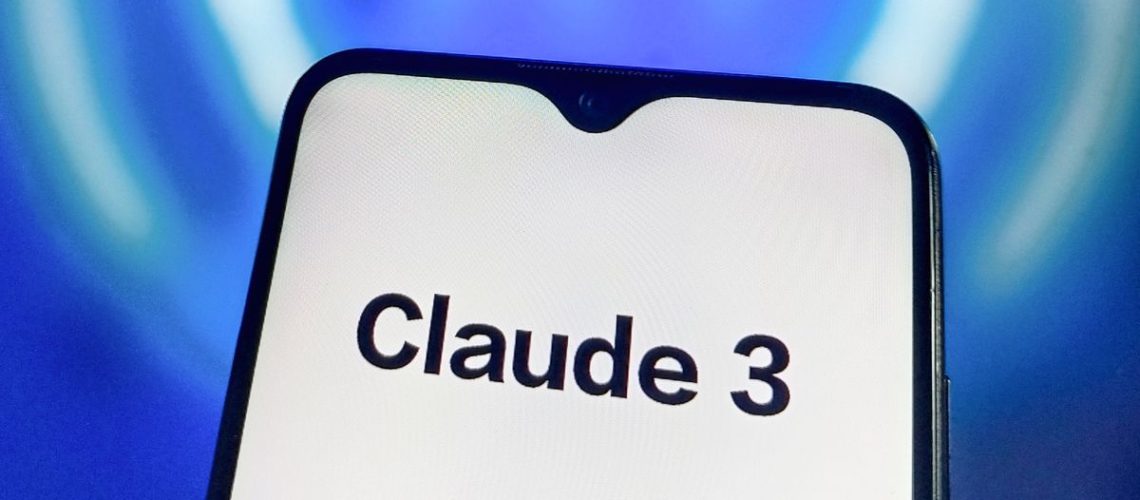 Claude 3 logo on phone