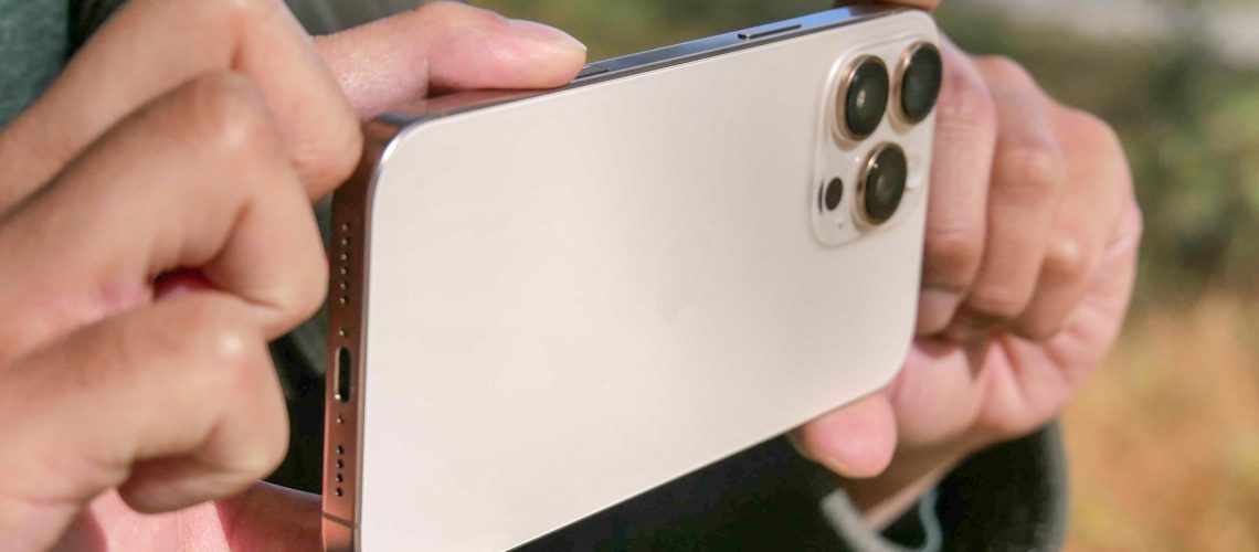 Closeup of iPhone 16 Pro Max Camera Control button.