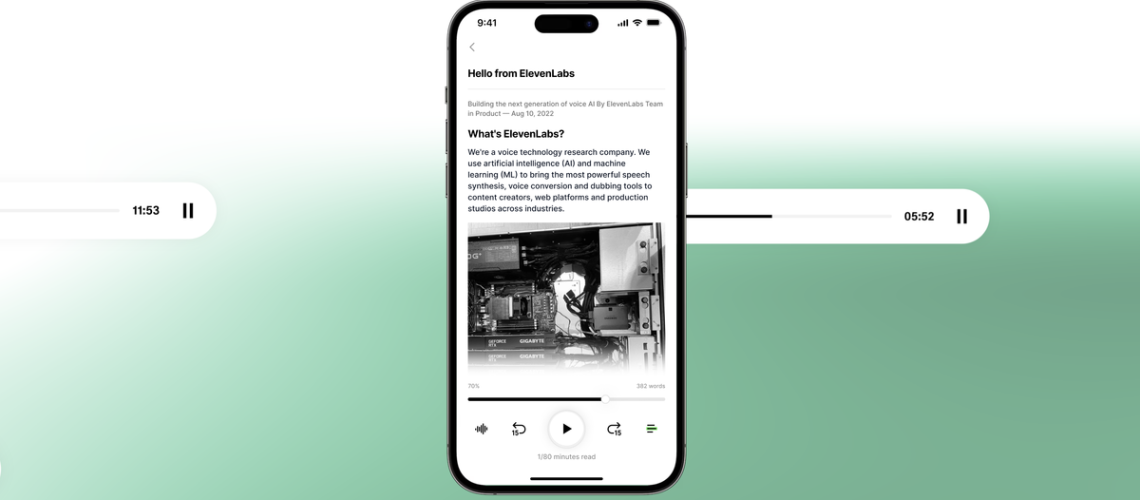 ElevenLabs AI Reader app