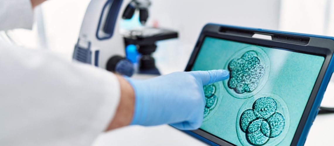 embryology image touchpad at laboratory