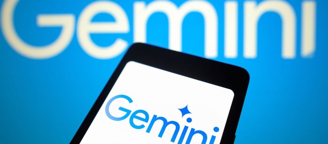 Gemini logo shown on a phone
