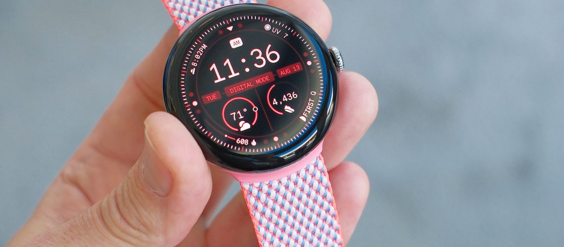 Google Pixel Watch 3 XL in hand