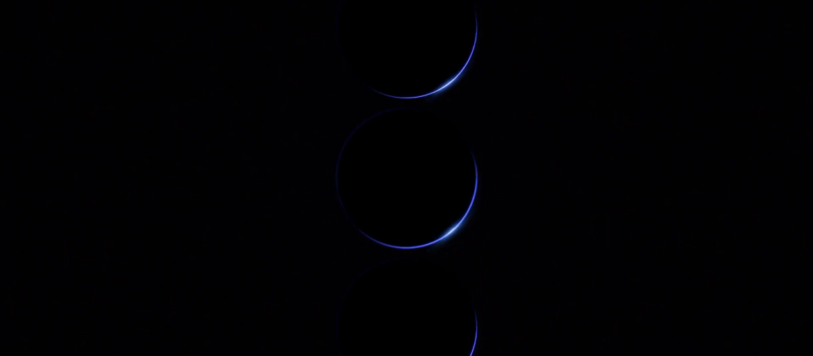 Samsung teaser for the Galaxy Z Fold 7, showing three circles implying cameras