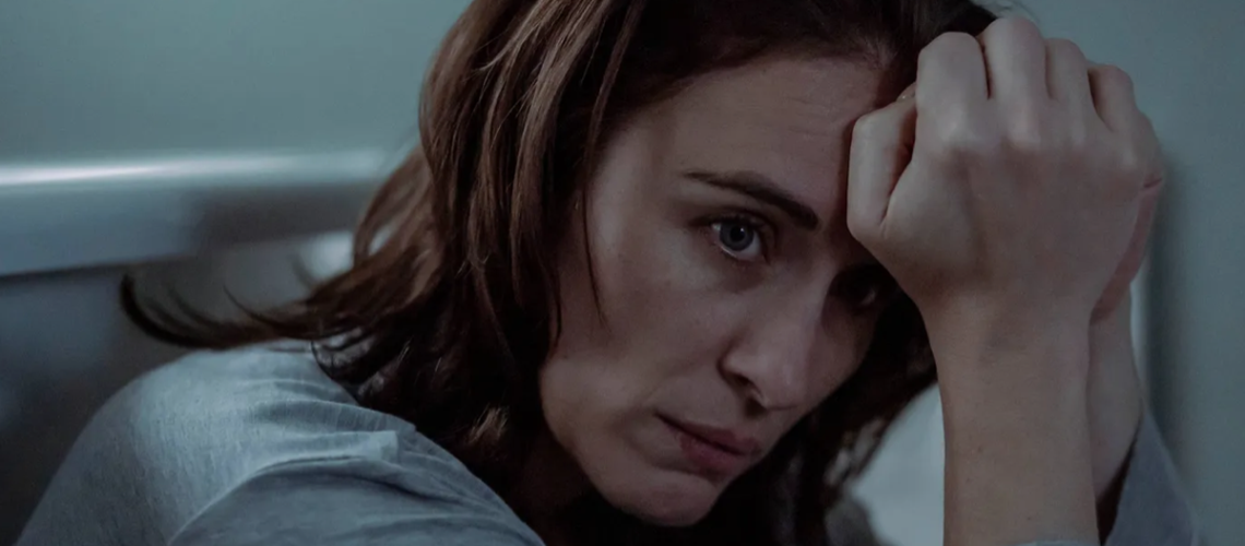 Emma (played by Vicky McClure) looks troubled in
