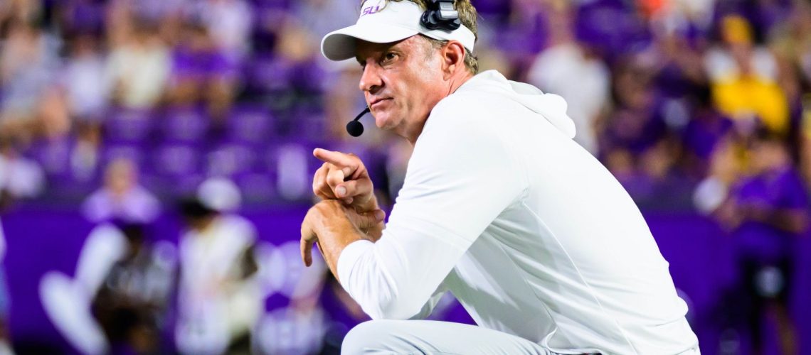 LSU Tigers head coach Lane Kiffin